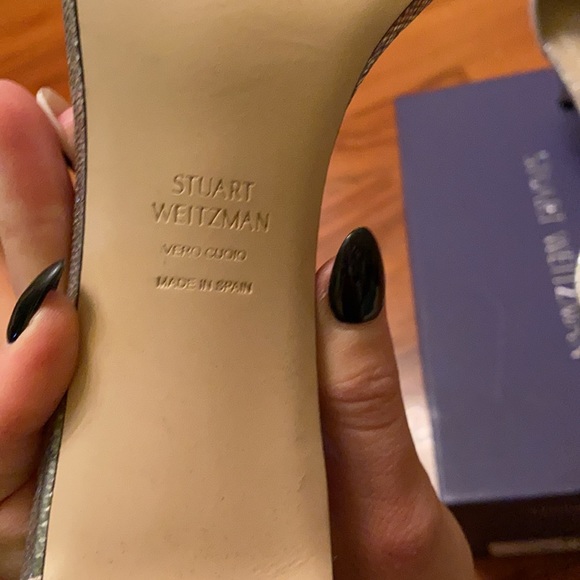 SW silver heeled strap sandals - Picture 3 of 6